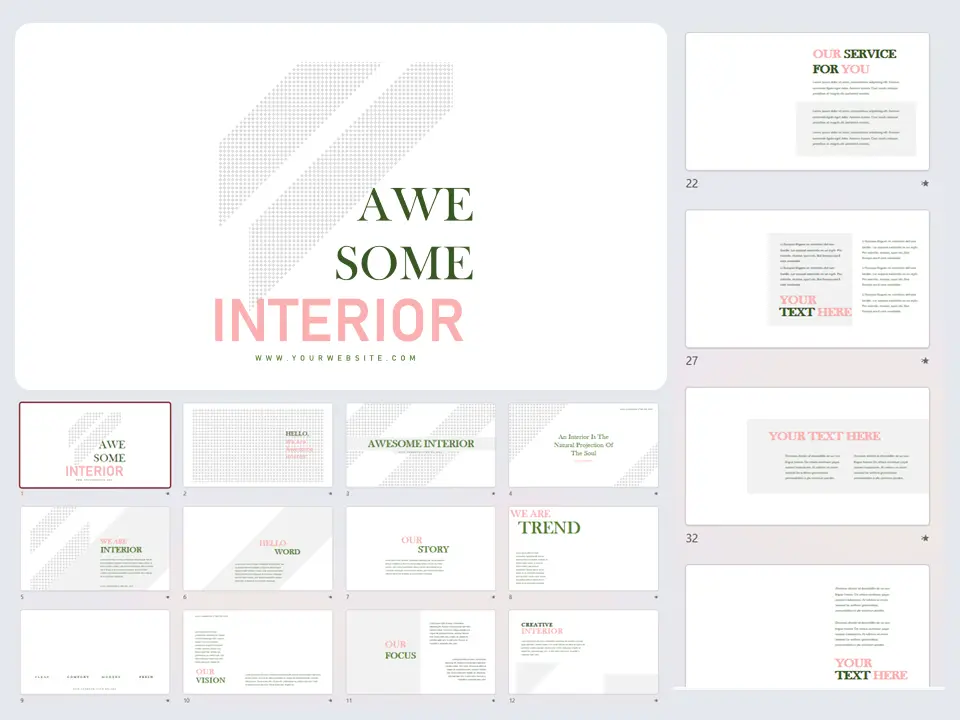 House Interior Presentation PPT Template