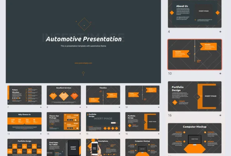 Automobile Meeting PPT Template for free